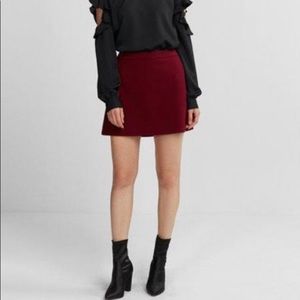 Size 10 Maroon Express A-Line Skirt